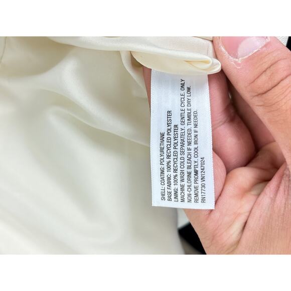 A New Day Womens plus 2X Faux Leather Mini Skirt Cream new lined soft - Picture 7 of 8